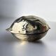 Silver plated walnut jewellery box, Italy, 1970s