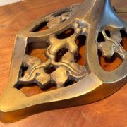 Art deco lamp brass and opaline