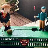 Mechanical piggy bank - golfers - vintage