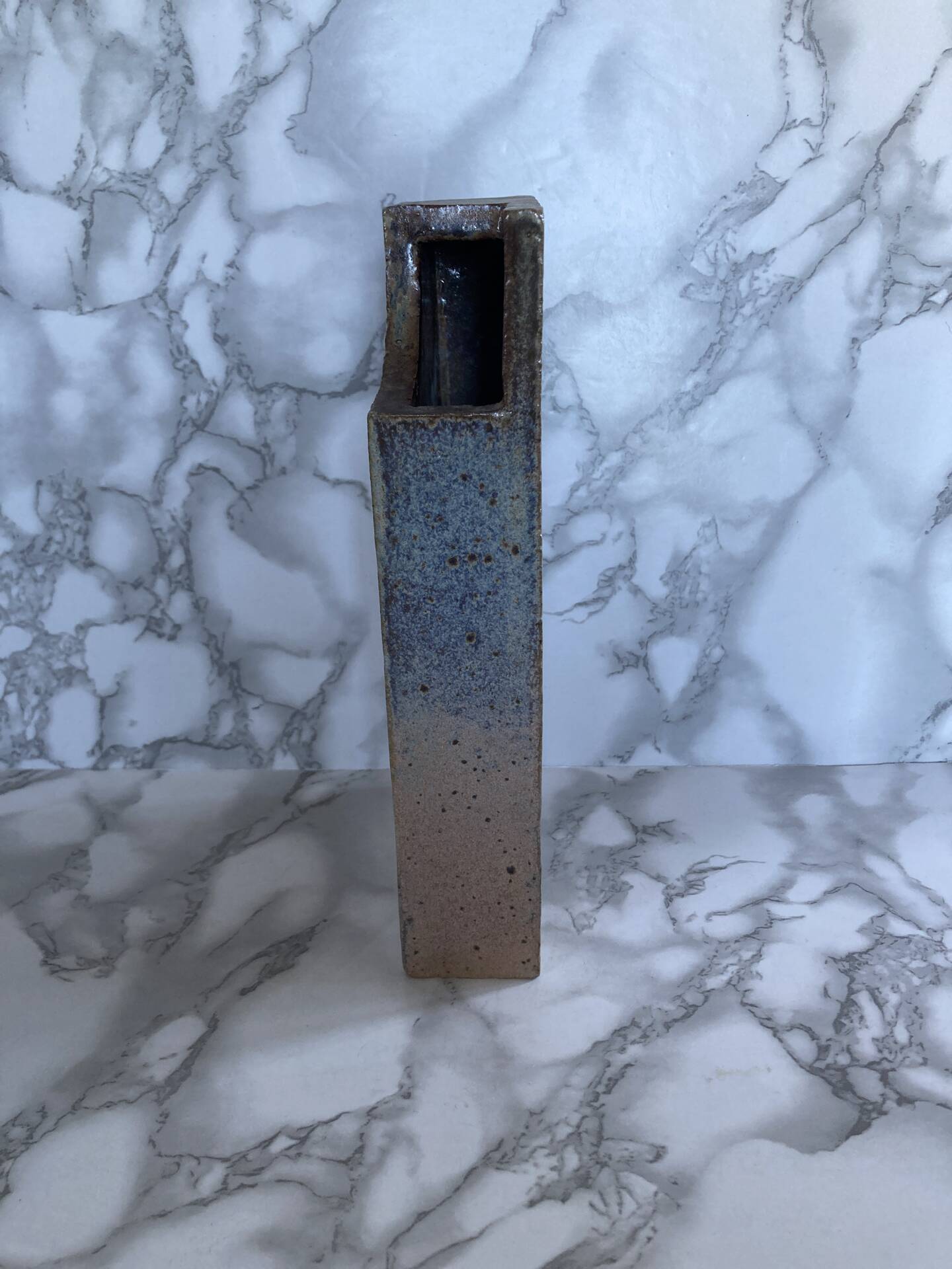 Modernist soliflore vase in stoneware from La Borne - Pierre Devie, 1977