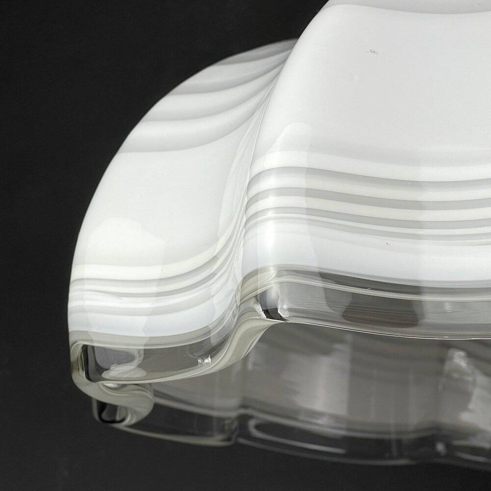 Suspension italienne en verre Murano tourbillonnant, années 1970