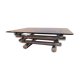 Mid-twentieth century chrome and smoked glass coffee table
