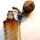 Flacon à parfum, atomiseur, cristal rouge Baccarat, vaporisateur modèle bambou torse
