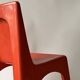 Kids chair plastic - orange children's chair, 1970s design