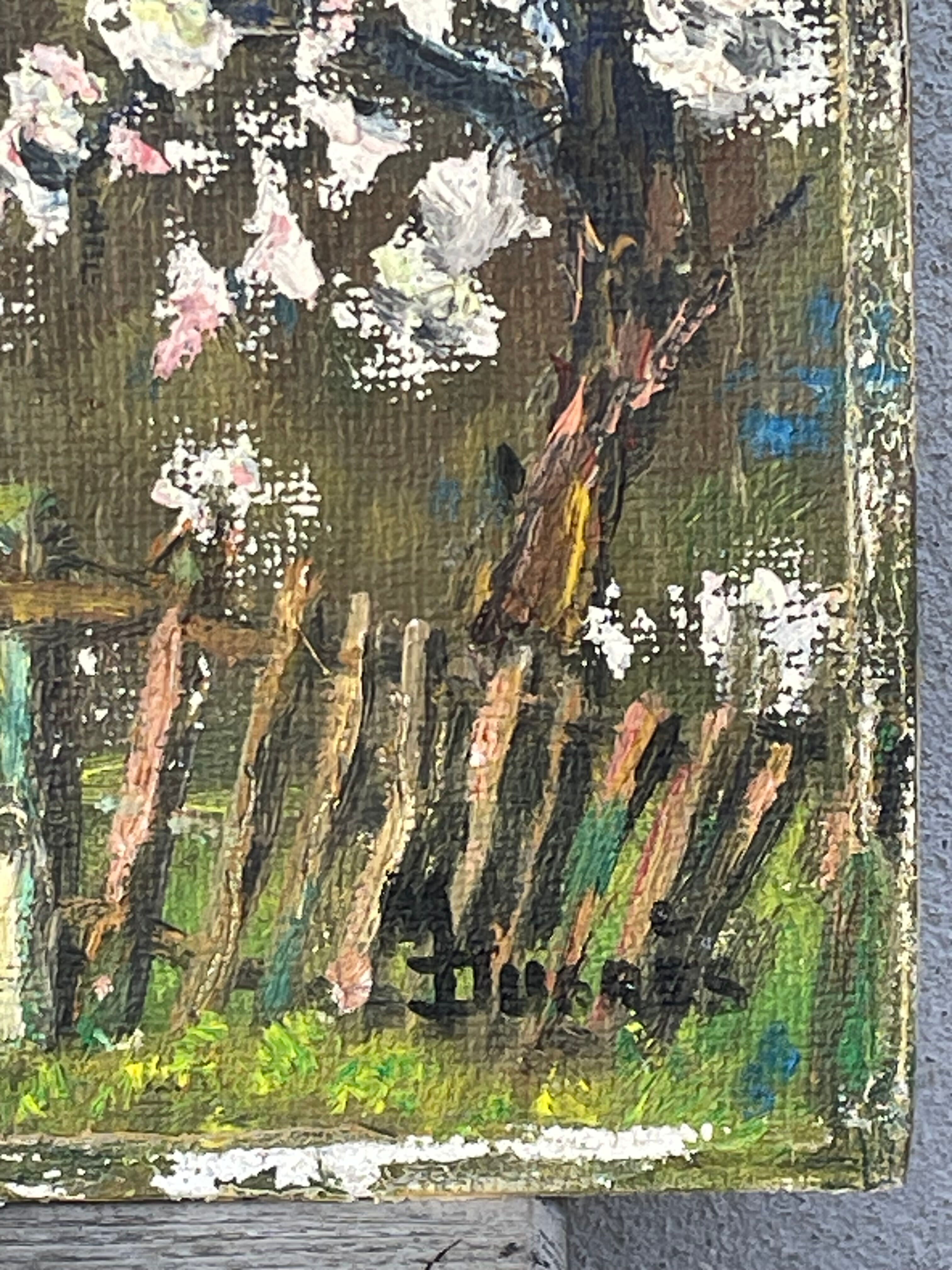 Oil on panelPressagny l'orgueilleux by Dugrès 1976