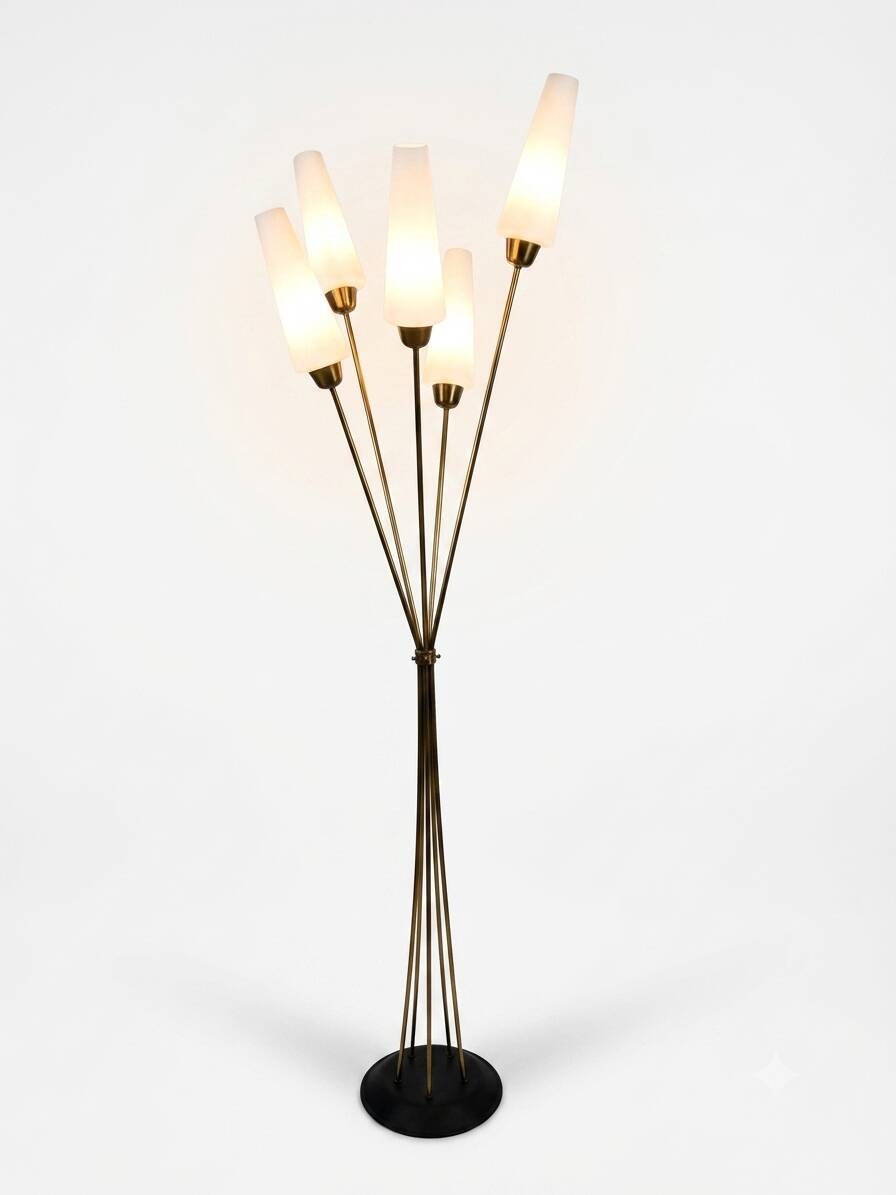 1960s five-light floor lamp