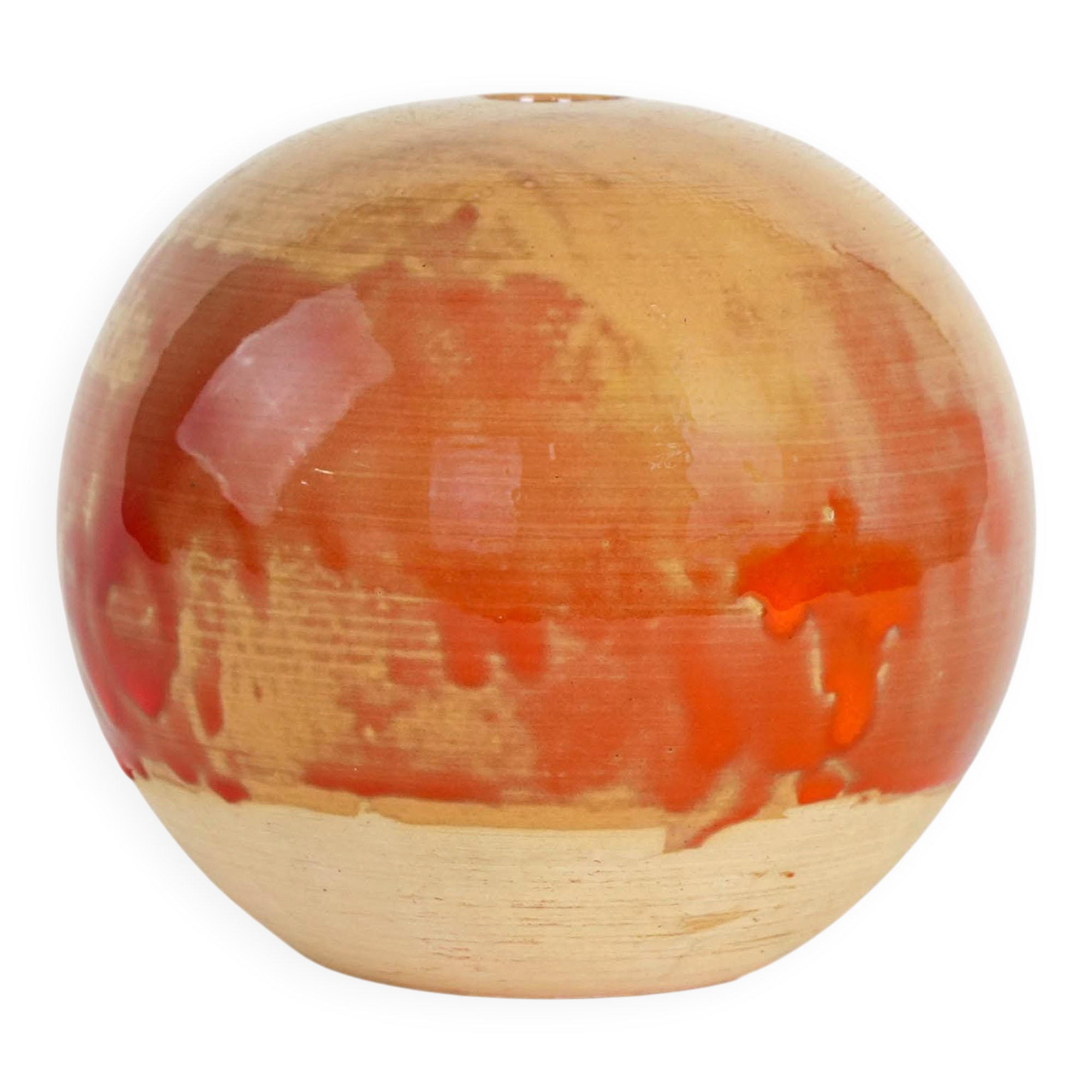 Spherical ceramic vase, Danish design, 1960s, made in Denmark