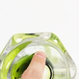 Vintage Belgian crystal glass table lamp by Val Saint Lambert
