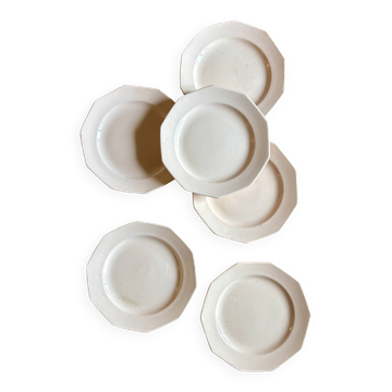 Set of 6 vintage dessert plates from Saint Amand.