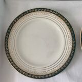 8 dessert plates in golden porcelain and saint Amand Ceranord