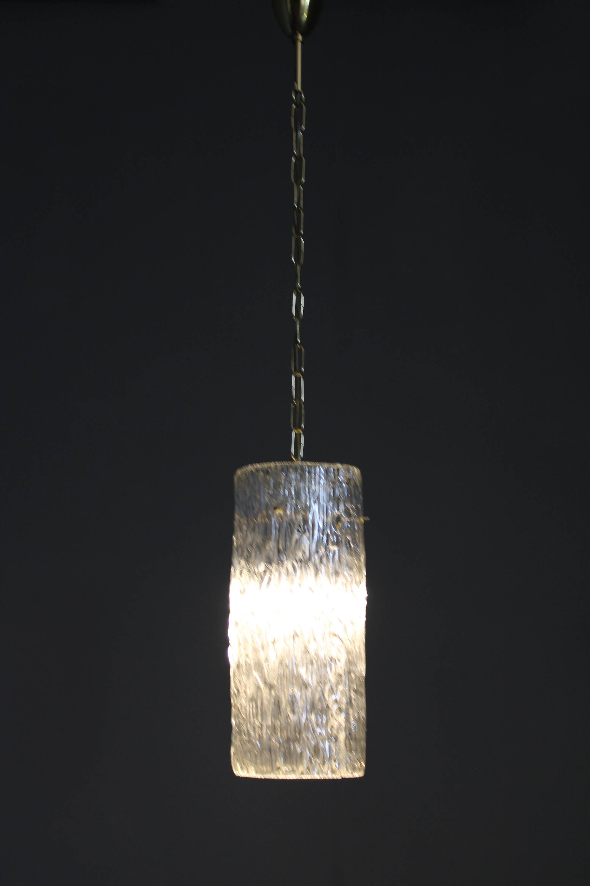 Swedish glass pendant light by Carl Fagerlund for Orrefors, 1960s