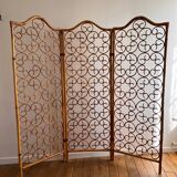 Italian three-leaf bamboo screen 1970