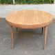 Authentic Scandinavian round table BAUMANN stripped in raw teak 1960