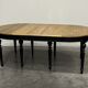Elegant extendable oak table and black legs, 6/16 covers