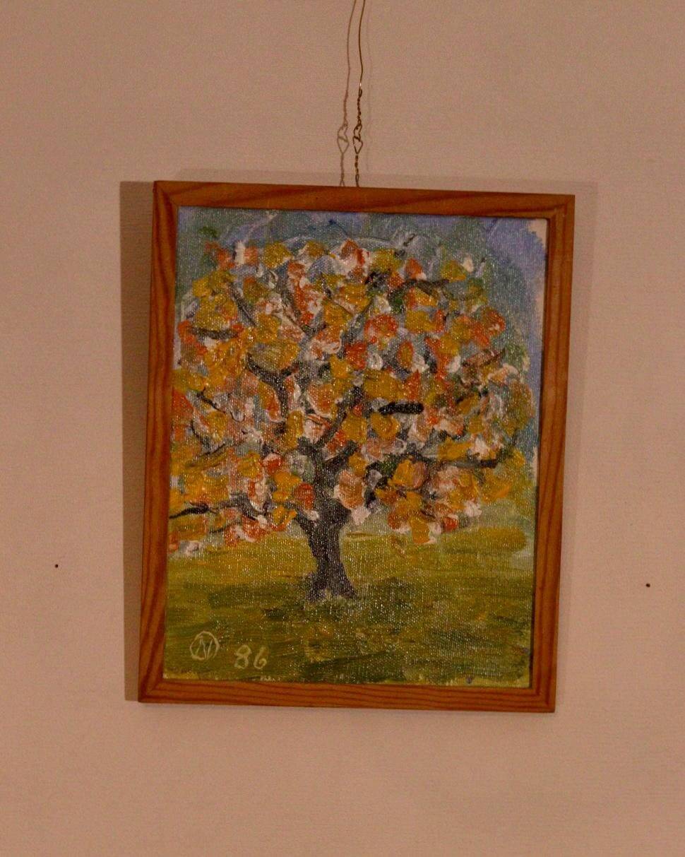 Oil on canvas "Autumn Tree" by Olle Nilsson
