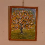 Huile sur toile «Arbre d'automne» par Olle Nilsson
