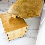 Pierre Chapo, model B40 desk in elm circa 1980.