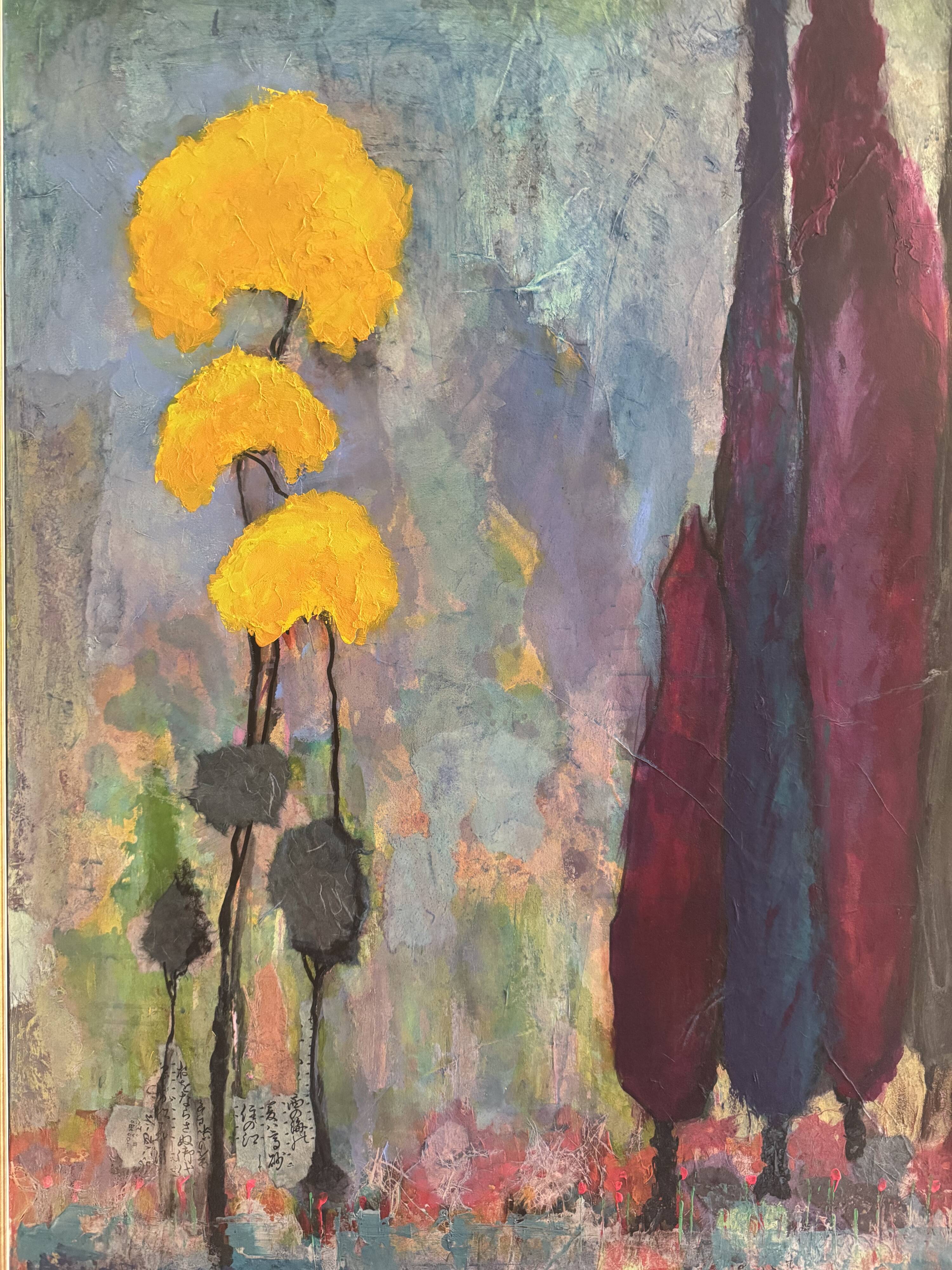 Tableau"les cyprès" de wendy highbee