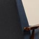 Vintage armchair natural wool blue marin modern design by H.Lis