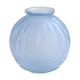 Art Deco ball vase, frosted blue glass