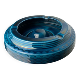 Manises blue ceramic ashtray, Spain, 1970s