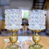 Pair of table lamps with globes (L-0182)
