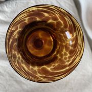 Vase verre soufflé "écaille de tortue" vintage 1960