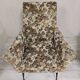 Pair of Mid-Century Design armchairs – jacquard upholstery with tapered legs