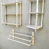 Shelves and towel racks late XIX bamboo way