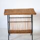 Table d'appoint bout de canapé en rotin