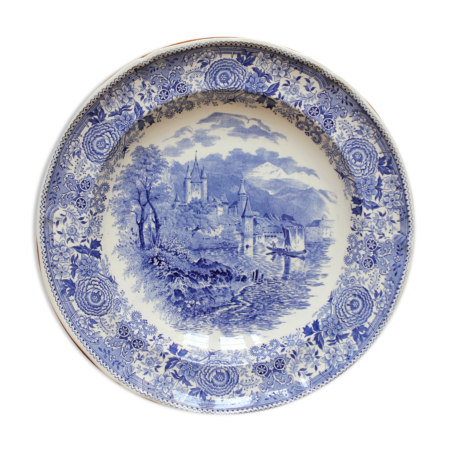 Hollow round dish in earthenware "Burgenland" Villeroy and vintage Boch