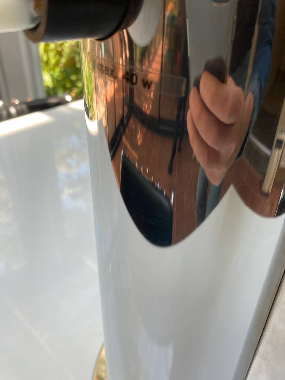 Space lamp, Age in pure chrome metal 70