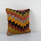 Organic wool turkish kilim pillow