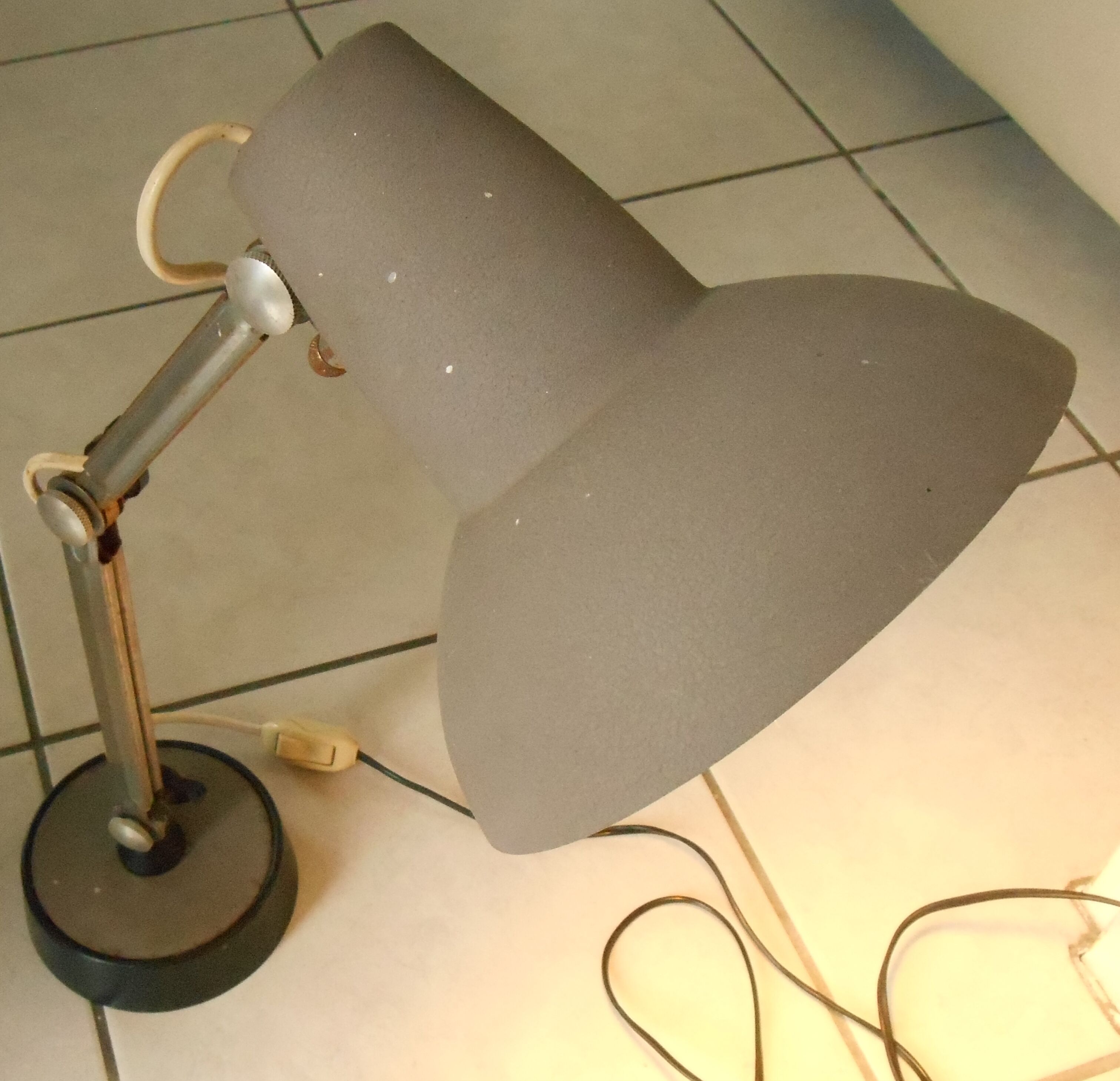 Lot of two old chrome lamps