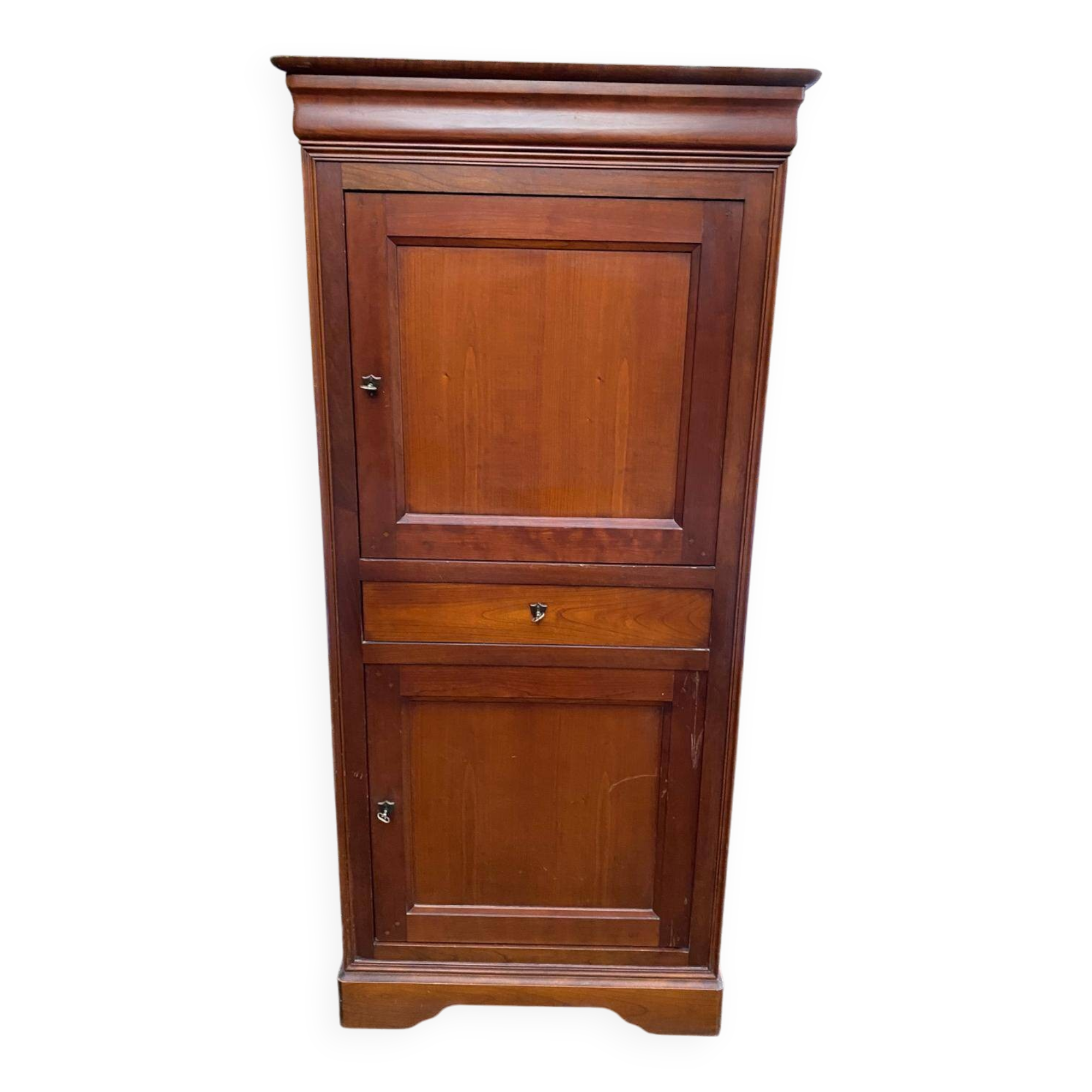 Louis Philippe style solid wood barn wardrobe from the 20th century.
