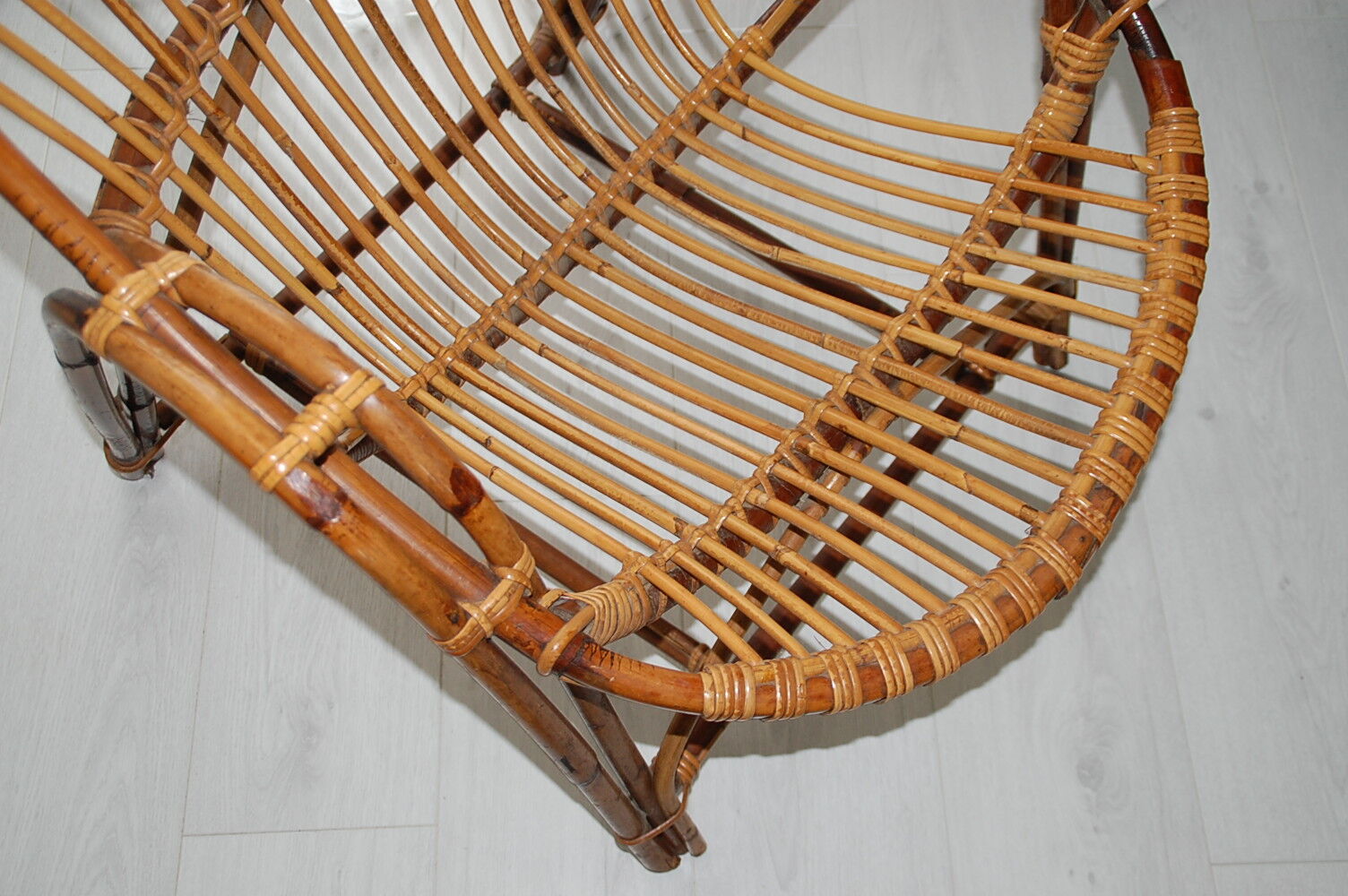 Armchair rattan basket 60s