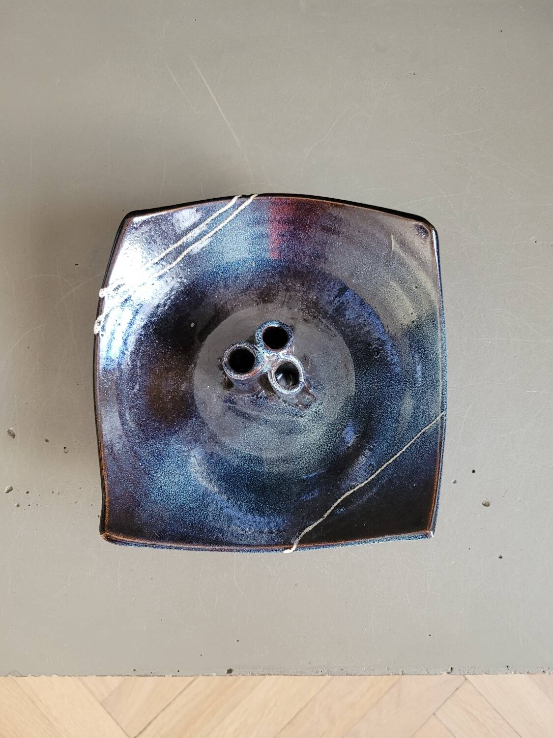 Ceramic trinket tray/pencil holder - unique piece