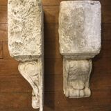 Stone wall lamp consoles