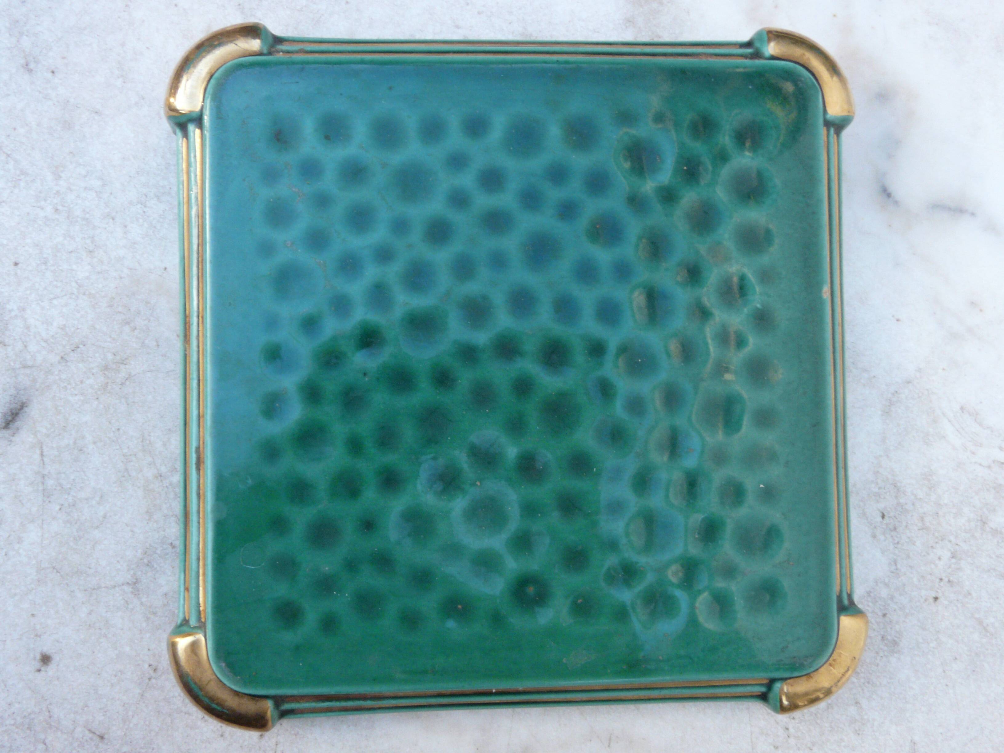 50s ceramic trivet by poet-laval