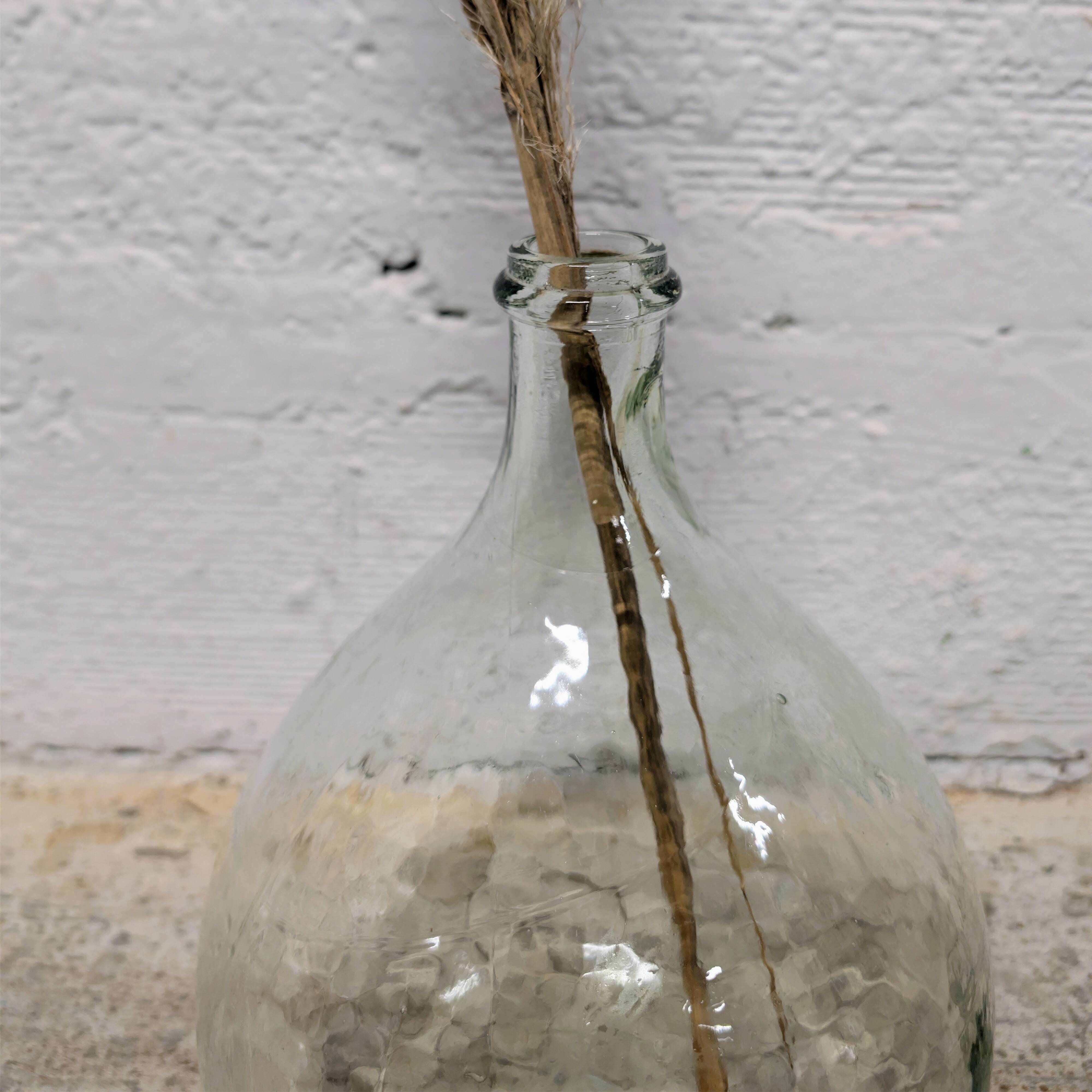 Clear glass demijohn