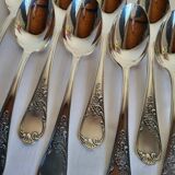12 large silver-plated metal table spoons by Guildart