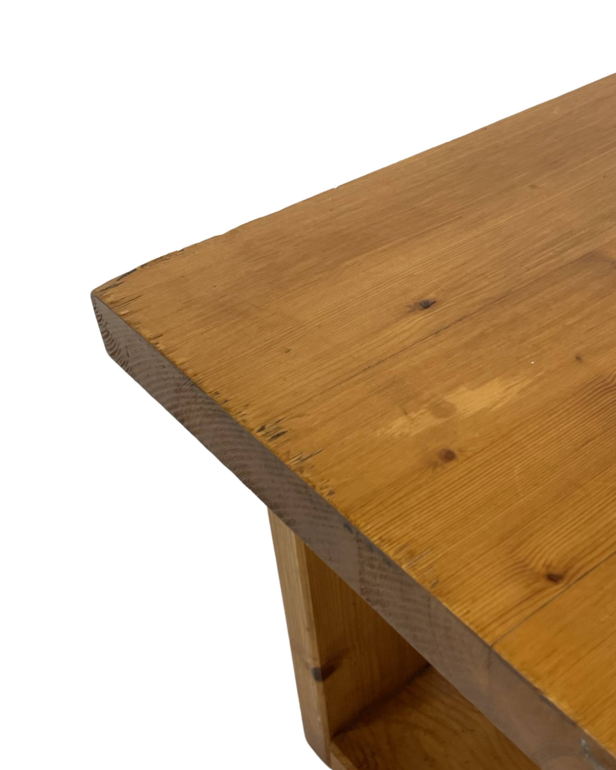Vintage coffee table pinewood minimalist 1960s