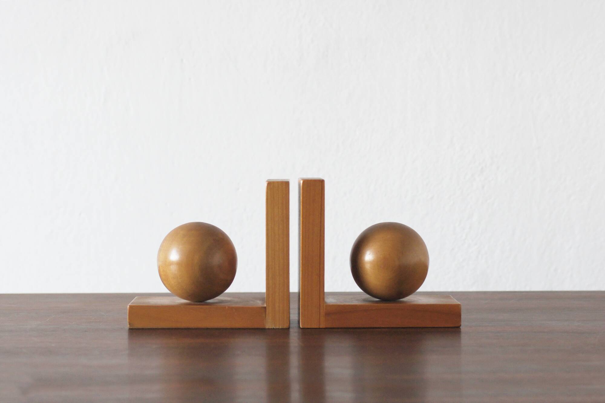 Mid-Century Modern Wooden Bookends, 1950s, Set of 2