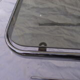 70s bedside table in smoked glass and chrome metal