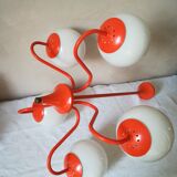 Metal pop chandelier and opalines