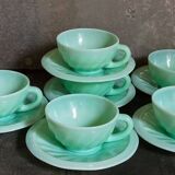 Six opaline cups