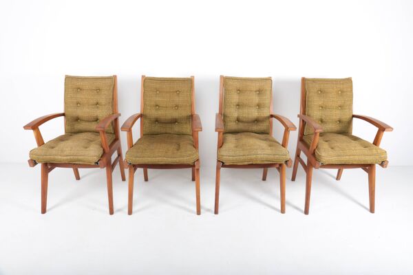 Set de 4 fauteuils vintage Free-Span FS-116, années 50