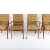 Set of 4 vintage Free-Span FS-116 armchairs, 50s
