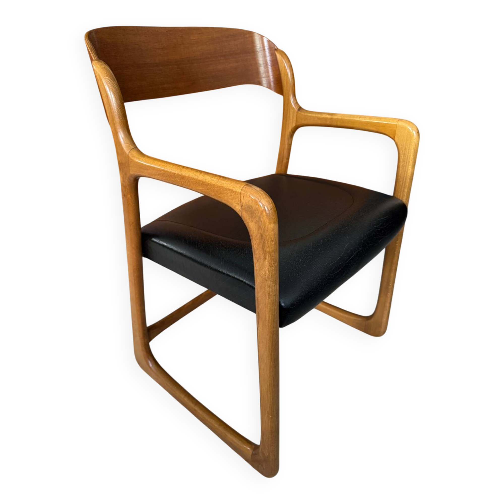Vintage Baumann sleigh armchair