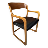 Vintage Baumann sleigh armchair